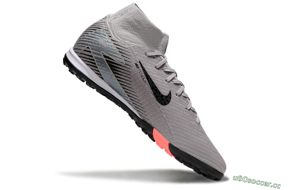 Unisex Nike Air Zoom Mercurial Superfly 10 Elite TF Artificial Turf High-Tops Football Shoes - Grey/Black/Silver 4