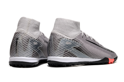 Unisex Nike Air Zoom Mercurial Superfly 10 Elite TF Artificial Turf High-Tops Football Shoes - Grey/Black/Silver