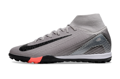 Unisex Nike Air Zoom Mercurial Superfly 10 Elite TF Artificial Turf High-Tops Football Shoes - Grey/Black/Silver