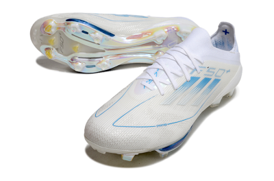 Men's Adidas F50+ Elite Lightstrike Pro FG Firm Ground Low-Tops Football Boots - Beige/White/Blue