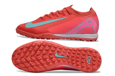 Unisex Nike Air Zoom Mercurial Vapor 16 Elite TF Artificial Turf Low-Tops Football Shoes - Red/Jade/Pink