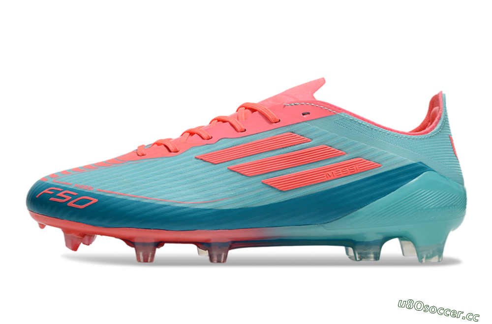 Men's Adidas F50 Elite FG Firm Ground Low-Tops Football Boots - Jade/Red/Blue 0