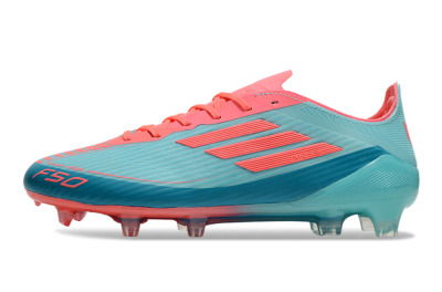 Men's Adidas F50 Elite FG Firm Ground Low-Tops Football Boots - Jade/Red/Blue