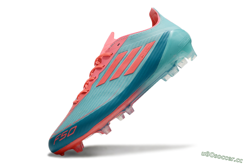 Men's Adidas F50 Elite FG Firm Ground Low-Tops Football Boots - Jade/Red/Blue 5
