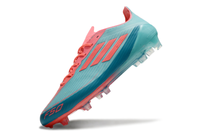 Men's Adidas F50 Elite FG Firm Ground Low-Tops Football Boots - Jade/Red/Blue