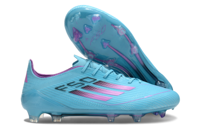 Men's Adidas F50 Elite FG Firm Ground Low-Tops Football Boots - Jade/Purple/Black