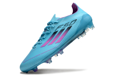 Men's Adidas F50 Elite FG Firm Ground Low-Tops Football Boots - Jade/Purple/Black