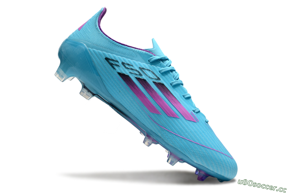 Men's Adidas F50 Elite FG Firm Ground Low-Tops Football Boots - Jade/Purple/Black 4