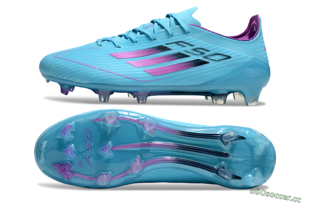 Men's Adidas F50 Elite FG Firm Ground Low-Tops Football Boots - Jade/Purple/Black 1