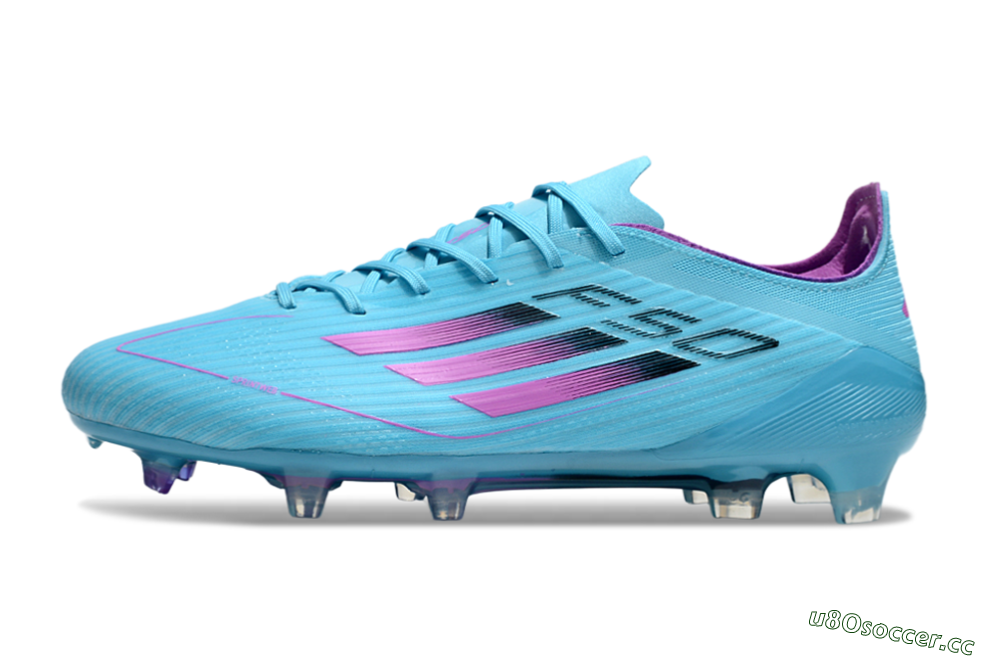 Men's Adidas F50 Elite FG Firm Ground Low-Tops Football Boots - Jade/Purple/Black 0