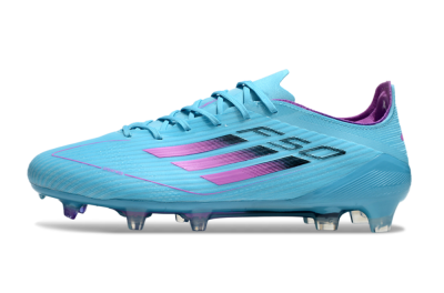 Men's Adidas F50 Elite FG Firm Ground Low-Tops Football Boots - Jade/Purple/Black