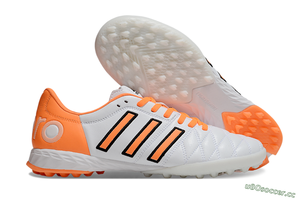Men's Adidas Adipure 11Pro x PD25 Trx TF Artificial Turf Low-Tops Football Shoes - White/Black/Orange 2