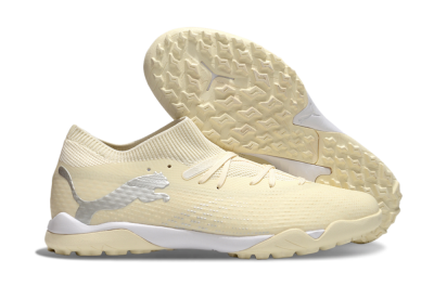 Men's Puma Future 7 Ultimate TF Artificial Turf Low-Tops Football Shoes - Beige/Silver/White