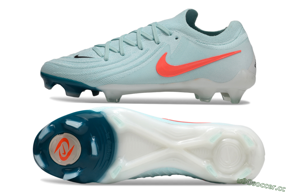 Men's Nike Phantom Luna Elite FG Firm Ground Low-Tops Football Boots - Jade/Red/White 1