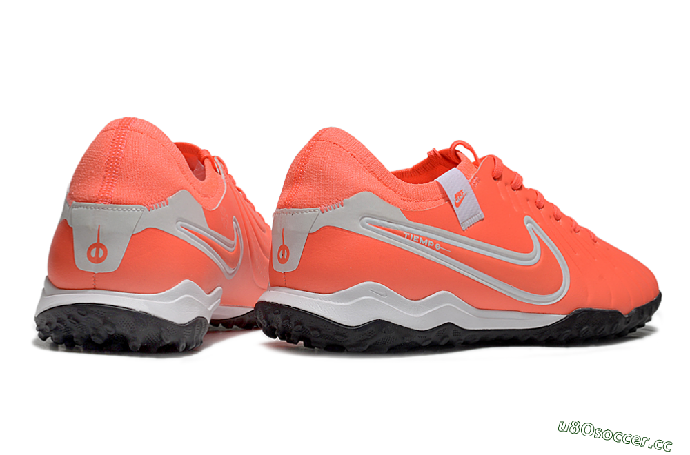 Men's Nike Tiempo Legend 10 Pro TF Artificial Turf Low-Tops Football Shoes - Red/White/Black 6
