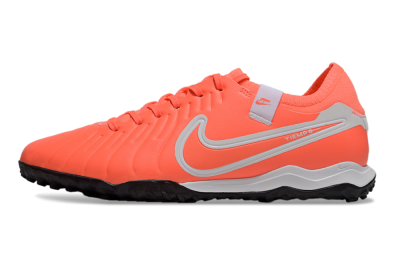 Men's Nike Tiempo Legend 10 Pro TF Artificial Turf Low-Tops Football Shoes - Red/White/Black