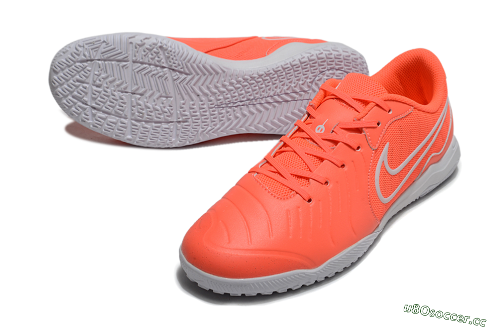 Men's Nike Tiempo Legend 10 Academy IC Indoor & Futsal Low-Tops Football Shoes - Red/White 3
