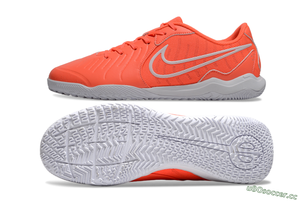 Men's Nike Tiempo Legend 10 Academy IC Indoor & Futsal Low-Tops Football Shoes - Red/White 1