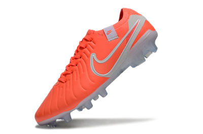 Men's Nike Tiempo Legend 10 Elite FG Firm Ground Low-Tops Football Boots - Red/White