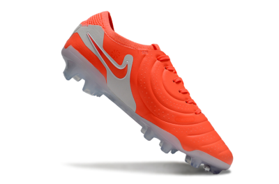 Men's Nike Tiempo Legend 10 Elite FG Firm Ground Low-Tops Football Boots - Red/White