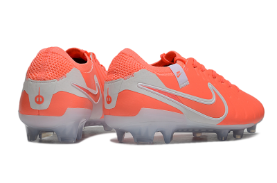 Men's Nike Tiempo Legend 10 Elite FG Firm Ground Low-Tops Football Boots - Red/White