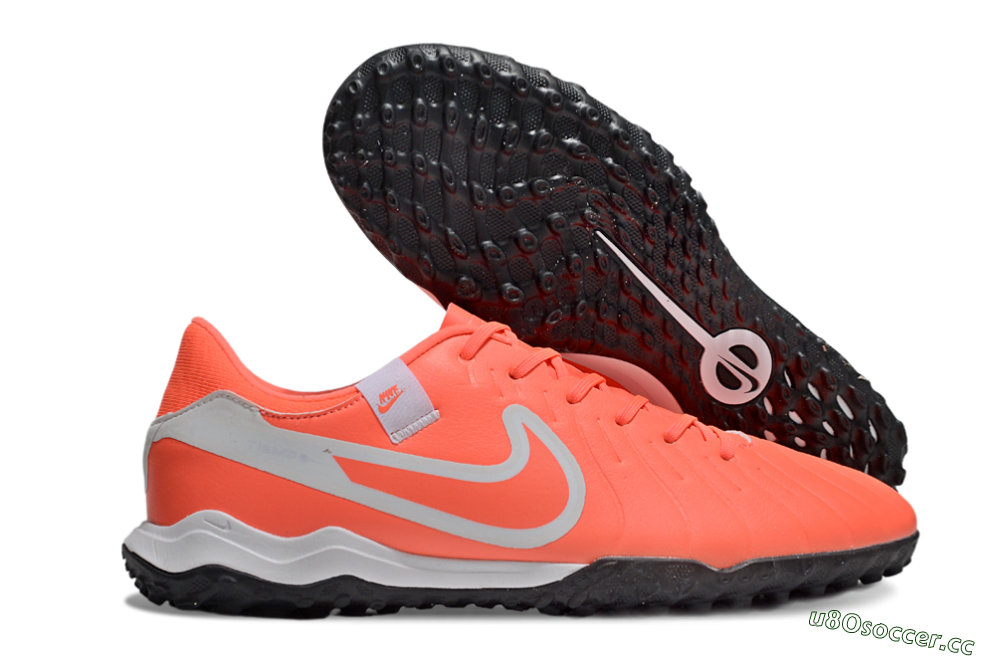 Men's Nike Tiempo Legend 10 Academy TF Artificial Turf Low-Tops Football Shoes - Red/White/Black 2