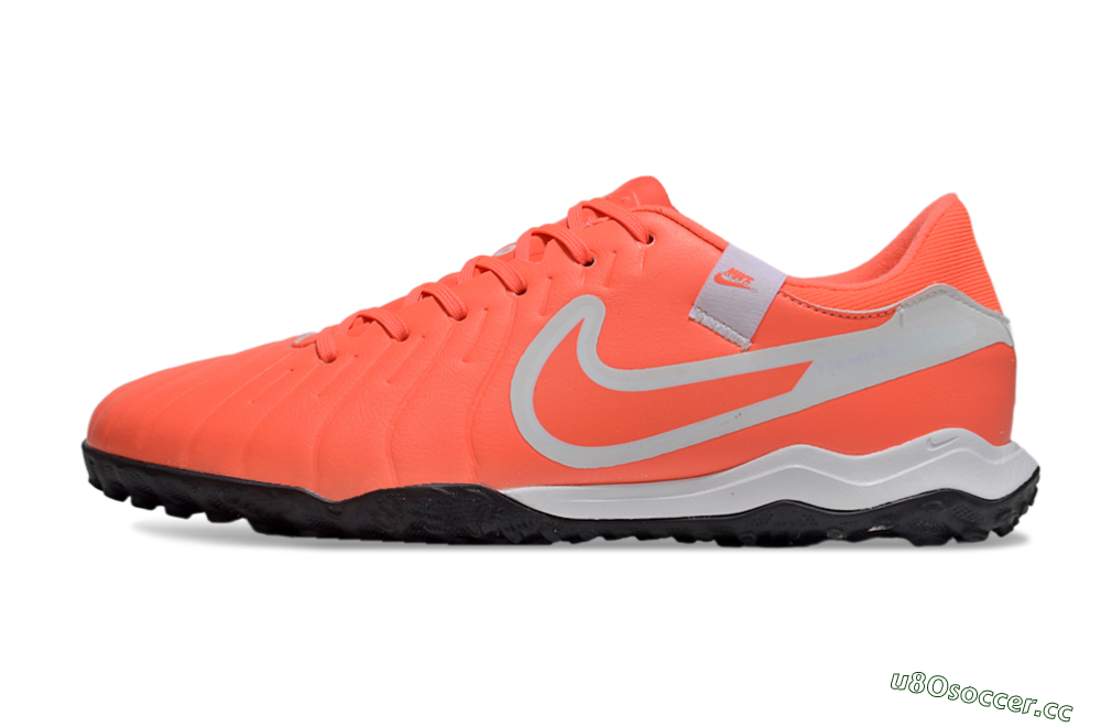 Men's Nike Tiempo Legend 10 Academy TF Artificial Turf Low-Tops Football Shoes - Red/White/Black 0