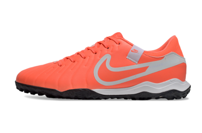 Men's Nike Tiempo Legend 10 Academy TF Artificial Turf Low-Tops Football Shoes - Red/White/Black