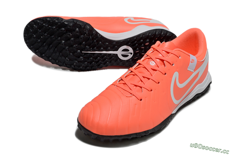 Men's Nike Tiempo Legend 10 Academy TF Artificial Turf Low-Tops Football Shoes - Red/White/Black 3
