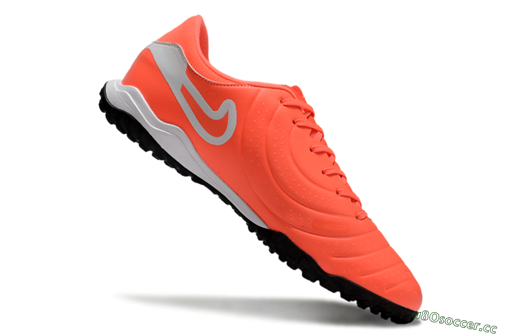 Men's Nike Tiempo Legend 10 Academy TF Artificial Turf Low-Tops Football Shoes - Red/White/Black 4