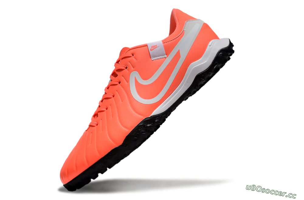 Men's Nike Tiempo Legend 10 Academy TF Artificial Turf Low-Tops Football Shoes - Red/White/Black 5