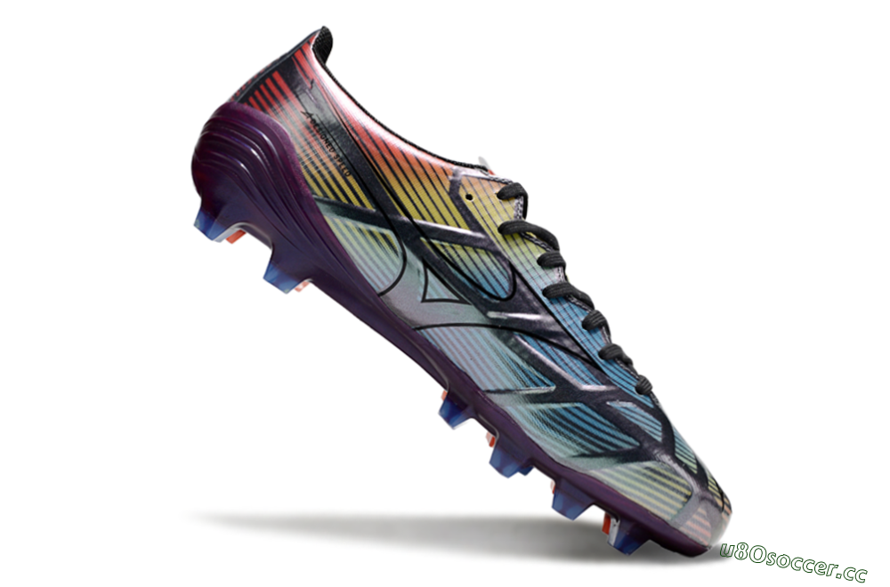 Men's Mizuno Morelia Neo Sala FG Firm Ground Low-Tops Football Boots - Blue/Yellow/Red/Purple 4