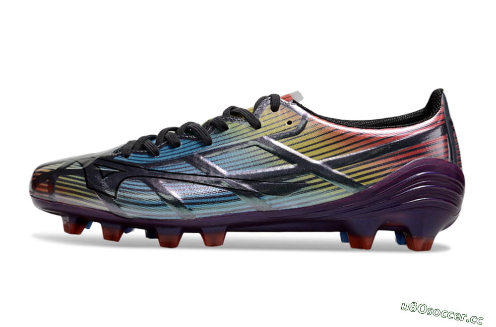 Men's Mizuno Morelia Neo Sala FG Firm Ground Low-Tops Football Boots - Blue/Yellow/Red/Purple 0