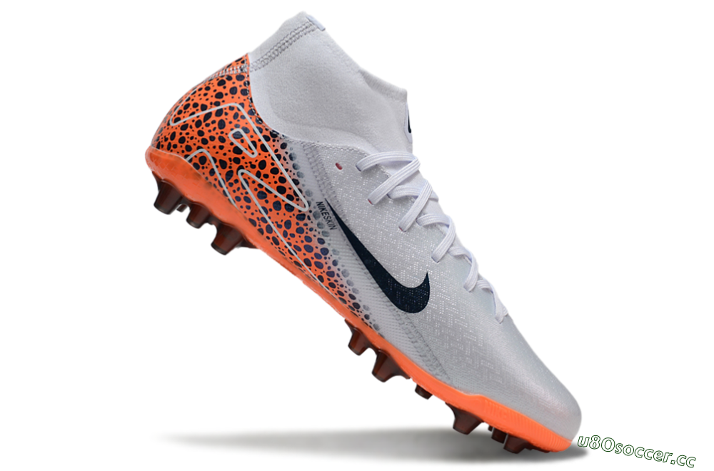 Unisex Nike Air Zoom Mercurial Superfly 10 Elite AG Artificial Grass High-Tops Football Boots - Grey/Black/Leopard 4