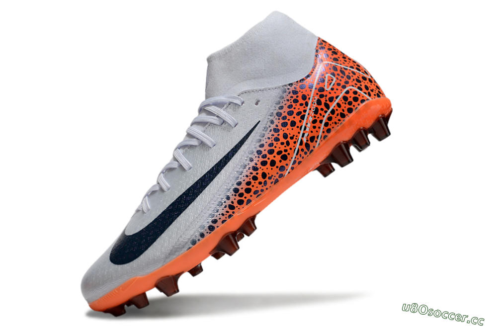 Unisex Nike Air Zoom Mercurial Superfly 10 Elite AG Artificial Grass High-Tops Football Boots - Grey/Black/Leopard 5