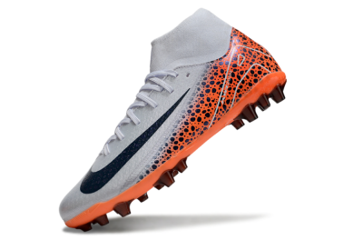 Unisex Nike Air Zoom Mercurial Superfly 10 Elite AG Artificial Grass High-Tops Football Boots - Grey/Black/Leopard