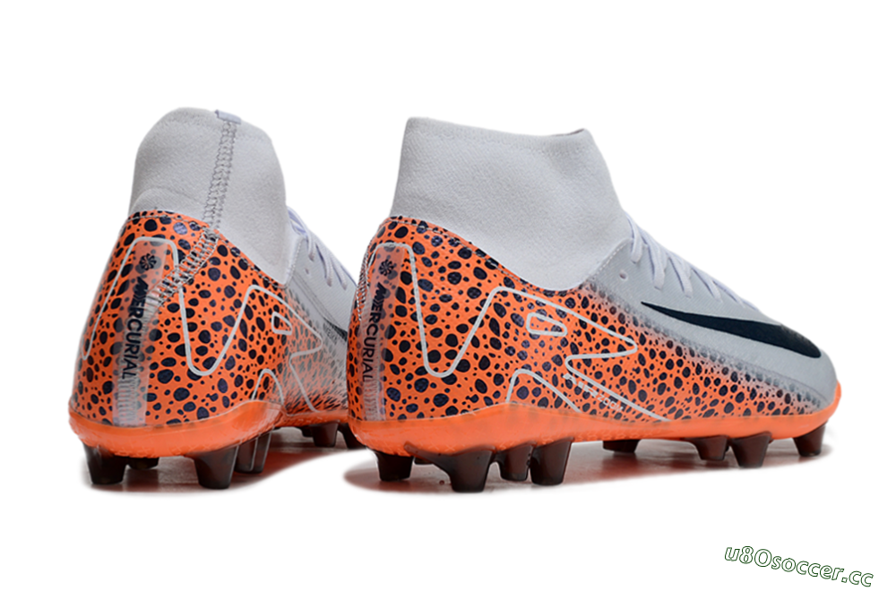Unisex Nike Air Zoom Mercurial Superfly 10 Elite AG Artificial Grass High-Tops Football Boots - Grey/Black/Leopard 6