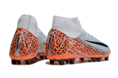 Unisex Nike Air Zoom Mercurial Superfly 10 Elite AG Artificial Grass High-Tops Football Boots - Grey/Black/Leopard