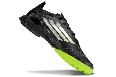 Men's Adidas F50 Pro TF Artificial Turf Low-Tops Football Shoes - Black/Yellow/Silver