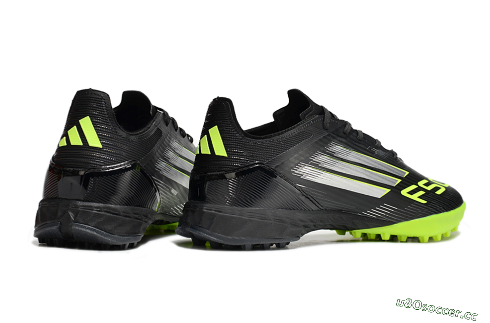 Men's Adidas F50 Pro TF Artificial Turf Low-Tops Football Shoes - Black/Yellow/Silver 6