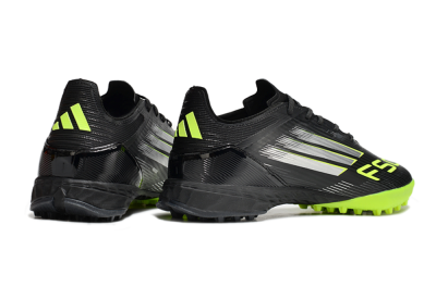 Men's Adidas F50 Pro TF Artificial Turf Low-Tops Football Shoes - Black/Yellow/Silver