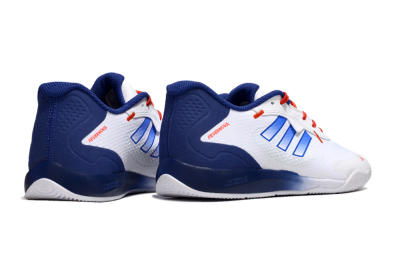 Men's Adidas Fevernova IC Indoor & Futsal Low-Tops Football Shoes - White/Blue/Red