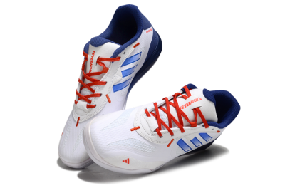 Men's Adidas Fevernova IC Indoor & Futsal Low-Tops Football Shoes - White/Blue/Red