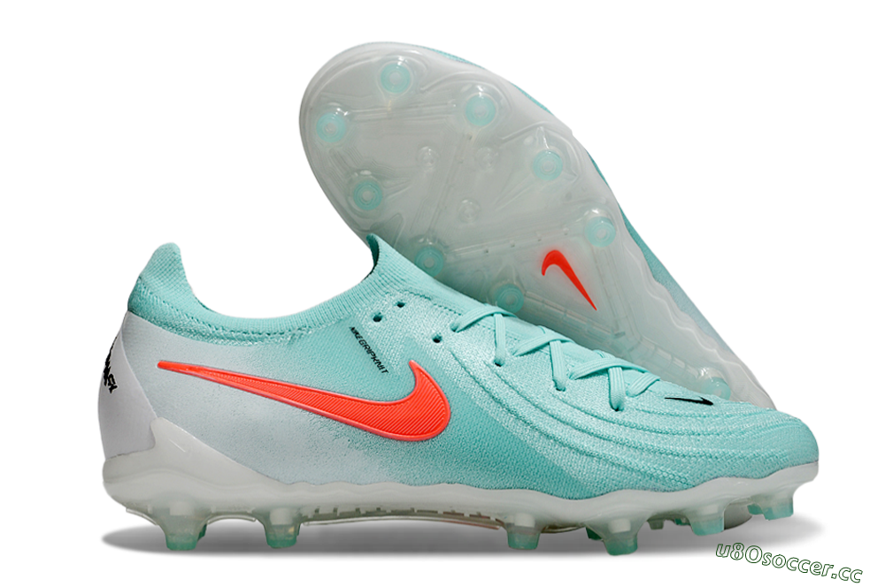 Men's Nike Phantom GX Elite AG Artificial Grass Low-Tops Football Boots - Jade/Red/White 2