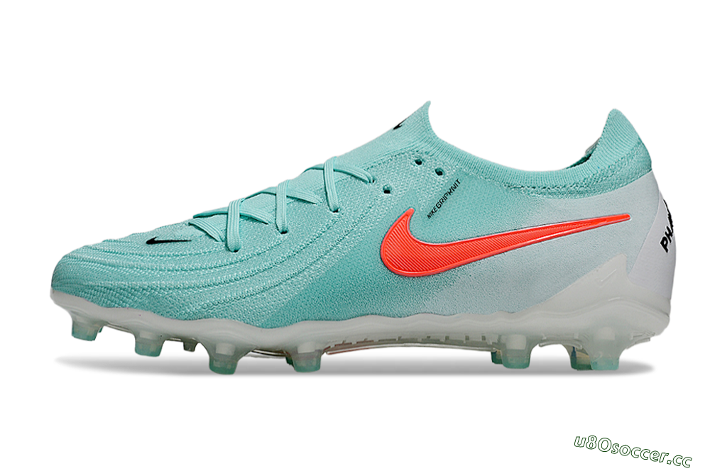Men's Nike Phantom GX Elite AG Artificial Grass Low-Tops Football Boots - Jade/Red/White 0