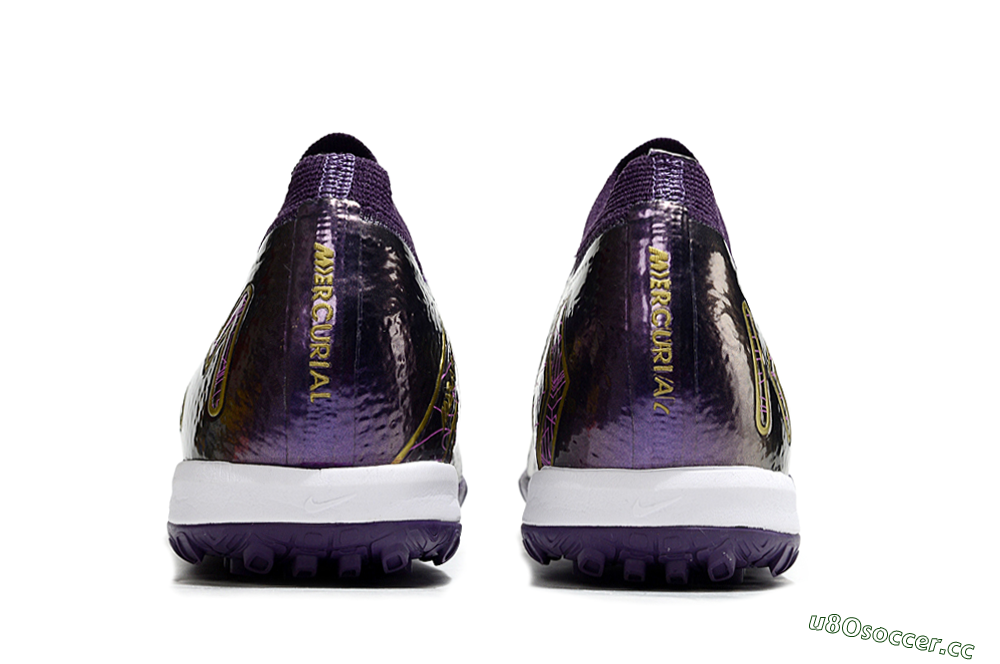 Unisex Nike Air Zoom Mercurial Vapor 16 Elite TF Artificial Turf Low-Tops Football Shoes - Purple/White/Gold 5