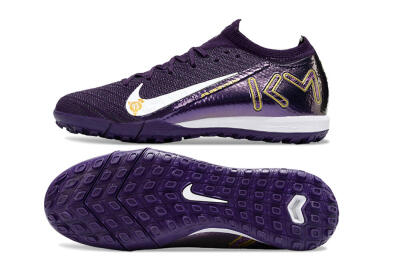 Unisex Nike Air Zoom Mercurial Vapor 16 Elite TF Artificial Turf Low-Tops Football Shoes - Purple/White/Gold