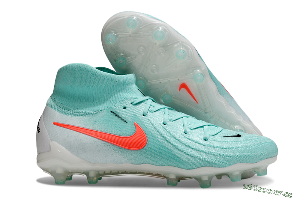 Men's Nike Phantom Luna Elite AG Artificial Grass High-Tops Football Boots - Jade/Red/White 2