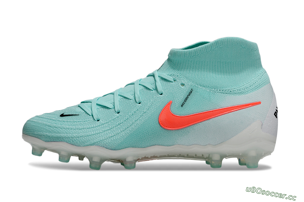 Men's Nike Phantom Luna Elite AG Artificial Grass High-Tops Football Boots - Jade/Red/White 0