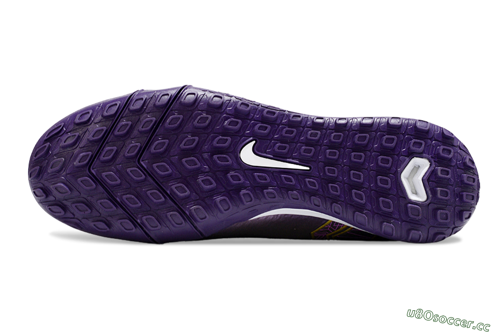 Unisex Nike Air Zoom Mercurial Superfly 10 Elite TF Artificial Turf High-Tops Football Shoes - Purple/White/Gold 6
